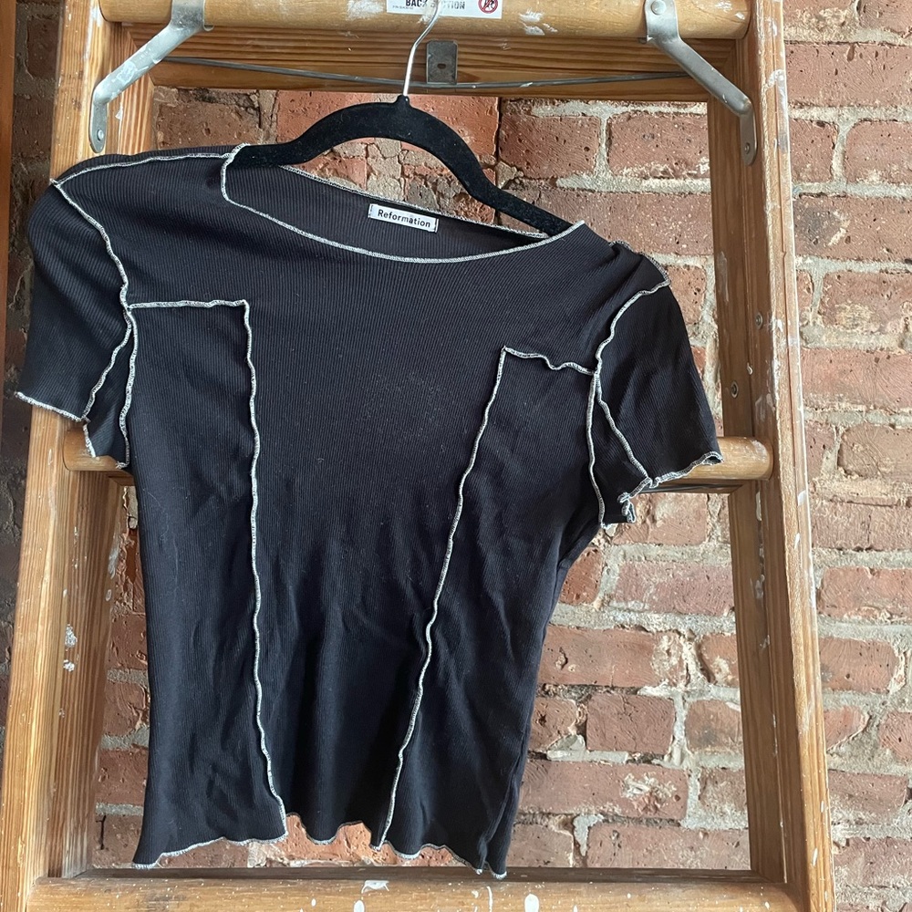 Reformation // Elevated Black Tee